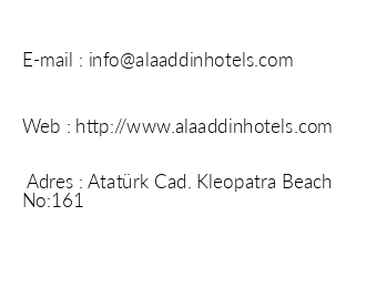 Alaaddin Beach Hotel iletiim bilgileri